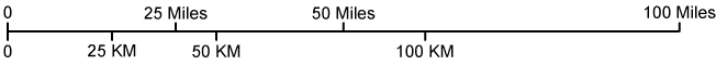 Colorado map scale of miles